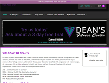 Tablet Screenshot of deansfitness.com